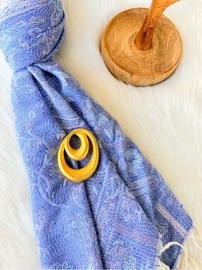 Givenchy Gold-tone Double Crescent Brooch
